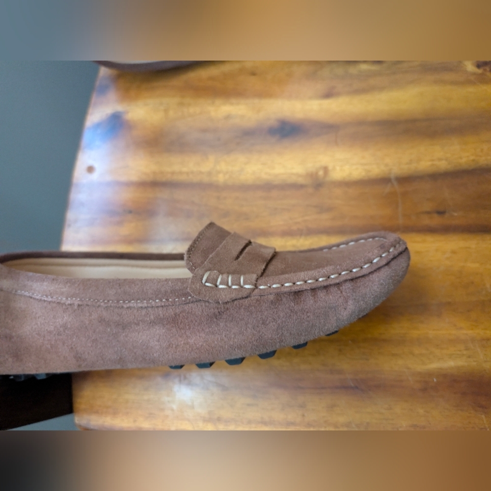Osslue Moccasin Driving Shoe Leather Suede Brown Size 8.5 - Picture 10 of 16
